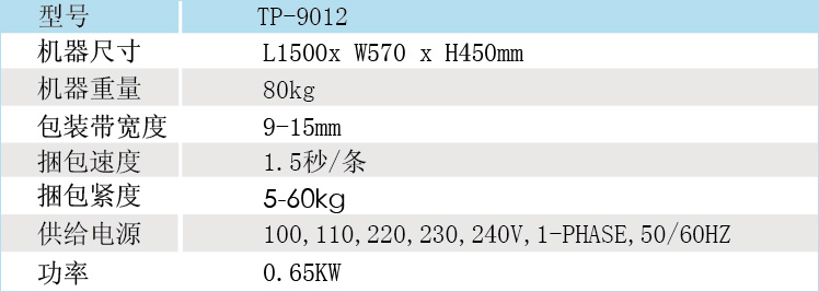 普通型半自动捆包机TP-9012