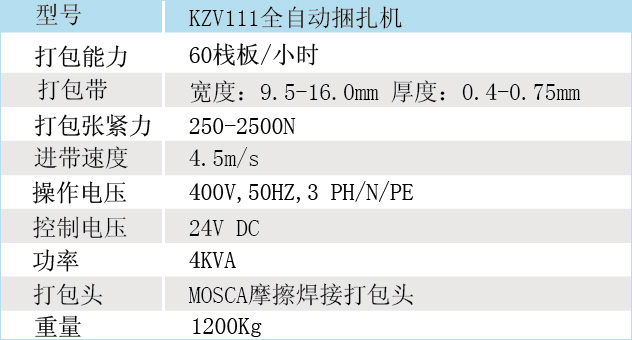 全自动捆扎机KZV111