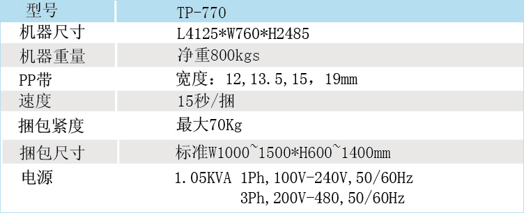 栈板全自动打包机TP-770